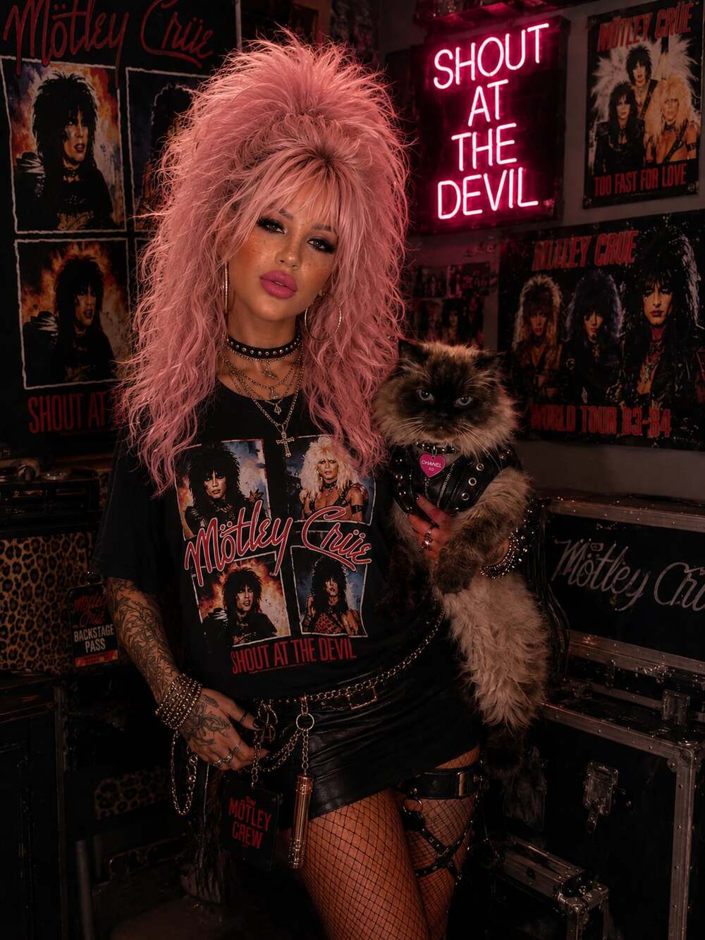 American Classics Mötley Crüe Shout At The Devil Graphic Band T-Shirt Sz.L
